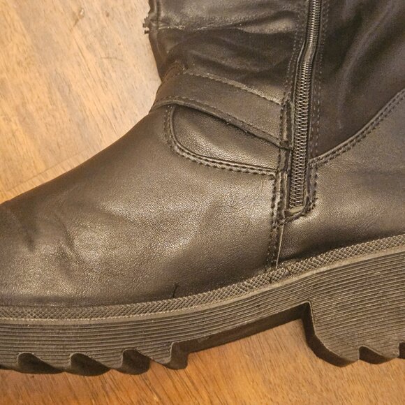 Quill Whimsigoth black boots great condition lug soles zip 11 - Picture 10 of 13